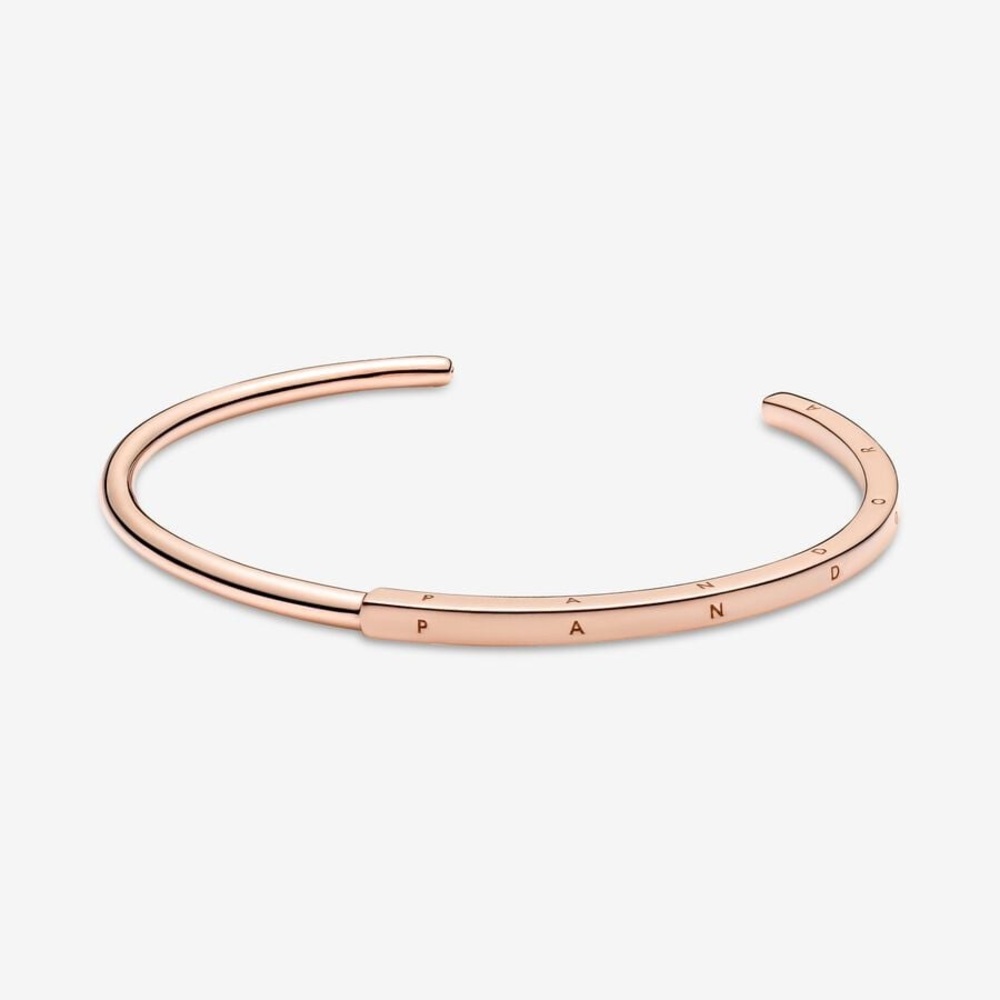 Pandora Signature I-D Open Bangle - Size 2/